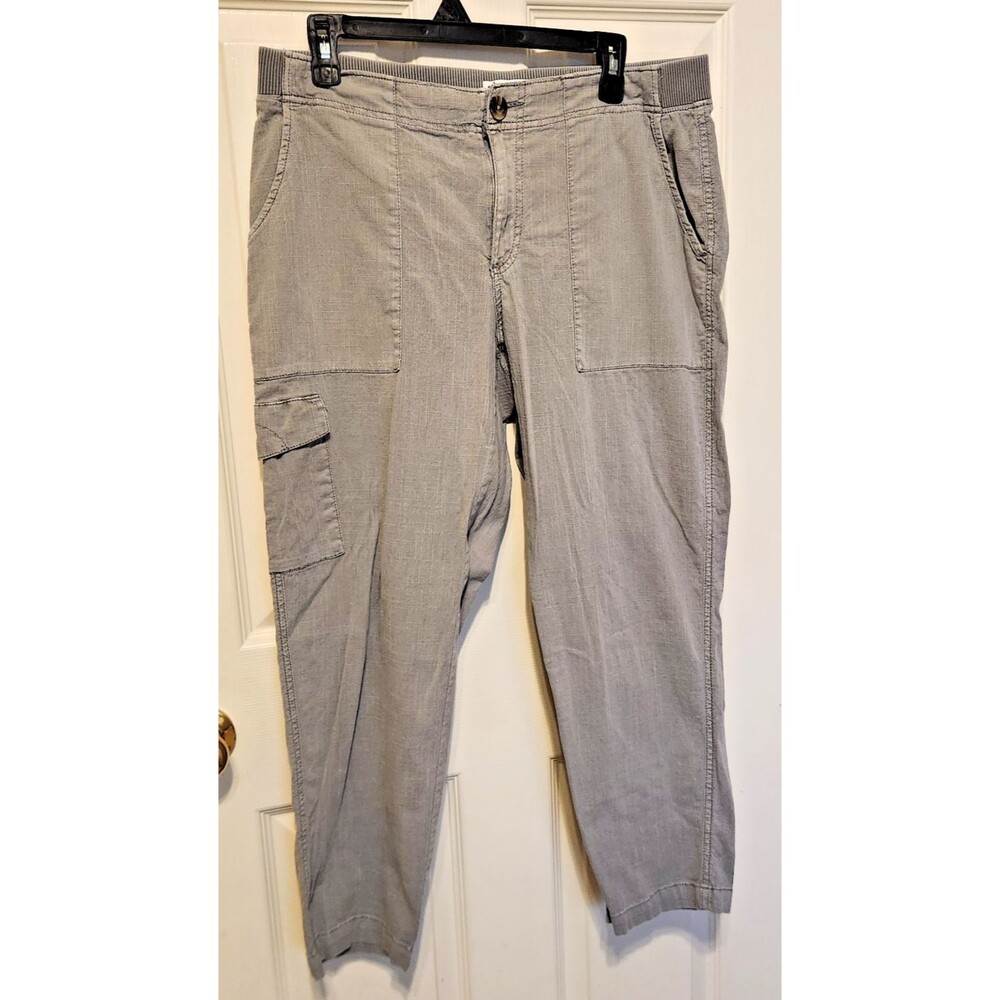 Sonoma Goods For Life Womens Size 12 Gray Cargo Pants Cotton Stretch